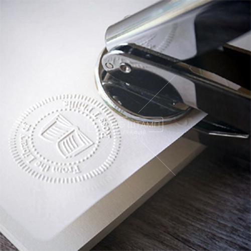 Рельефная печать с логотипом